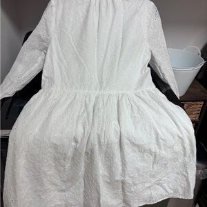 J. Crew White cotton embroidered dress